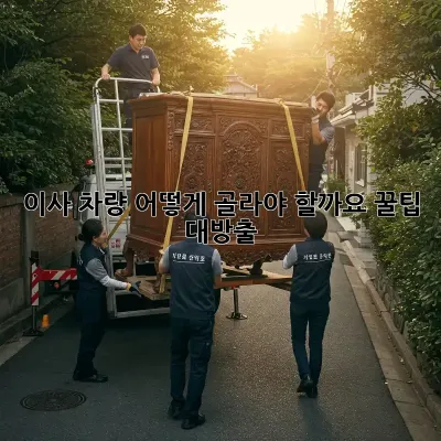 이사 차량, 어떻게 골라야 할까요? 꿀팁 대방출!