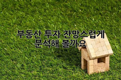 부동산 투자, 잔망스럽게 분석해 볼까요? 🤔