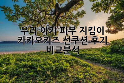우리 아기 피부 지킴이, 카카오키즈 선쿠션 후기 & 비교분석!