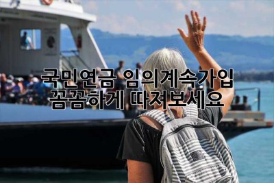 국민연금 임의계속가입, 꼼꼼하게 따져보세요!