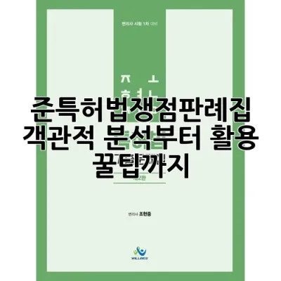 준특허법쟁점판례집: 객관적 분석부터 활용 꿀팁까지!