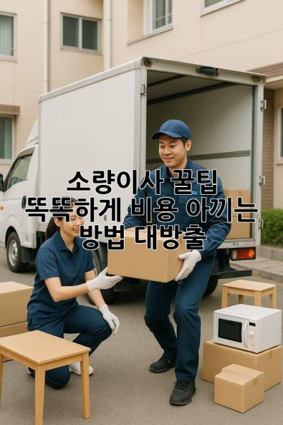 소량이사 꿀팁🍯: 똑똑하게 비용 아끼는 방법 대방출! 📦