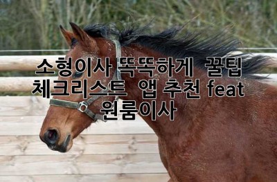 소형이사 똑똑하게! 📦 꿀팁 체크리스트 & 앱 추천 (feat. 원룸이사)