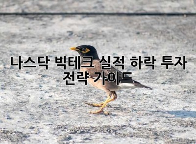 나스닥 빅테크 실적 하락: 투자 전략 가이드