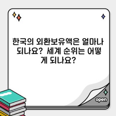 외환보유액 요약정보 우선 확인: 한국의 외환보유액, 안전판은 얼마나 튼튼할까?