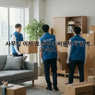 사무실 이사, 포장부터 비용까지 완벽 가이드!