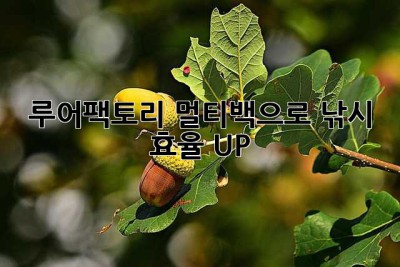 루어팩토리 멀티백으로 낚시 효율 UP! 🎣