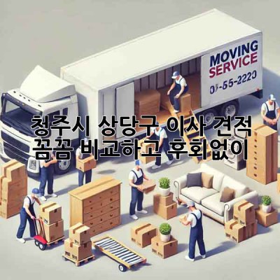 청주시 상당구 이사 견적, 꼼꼼 비교하고 후회없이! 🚚💨