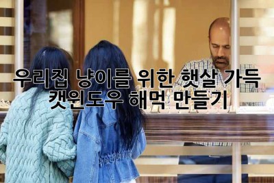 우리집 냥이를 위한 햇살 가득 캣윈도우 해먹 만들기