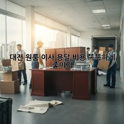 대전 원룸 이사, 용달 비용 똑똑하게 줄이기!