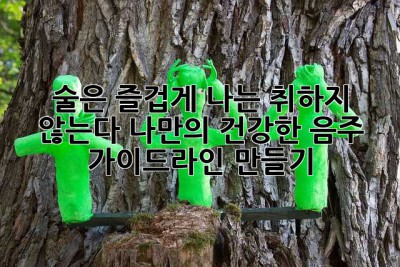 술은 즐겁게, 나는 취하지 않는다: 나만의 건강한 음주 가이드라인 만들기