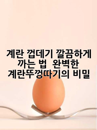계란 껍데기, 깔끔하게 까는 법! 🥚 완벽한 계란뚜껑따기의 비밀