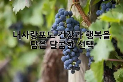 내사랑포도🍇 건강과 행복을 담은 달콤한 선택!