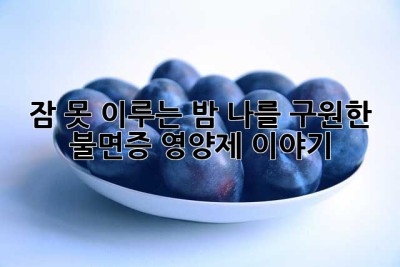 잠 못 이루는 밤, 나를 구원한 불면증 영양제 이야기