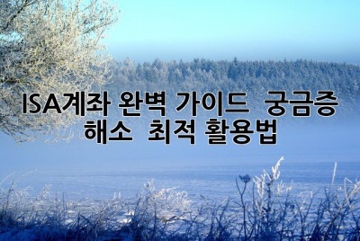 ISA계좌 완벽 가이드 🔑 궁금증 해소 & 최적 활용법